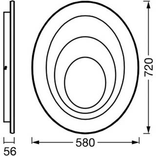 OSRAM LED loftslampe ORBIS SPIRAL OVAL, Hvid/opal, Stue/spisestue, Metal, Moderne
