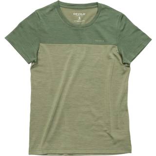 Devold Women's Classic Linear Tee Merino-shirt Damer størrelse M farve olivengrøn