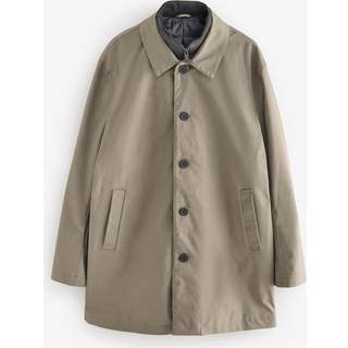 Next Stone Cream Shower Resistant Padded Funnel Neck Coat