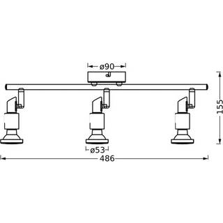 OSRAM loftspotter, hvid, 3 lyskilder, metal, GU10-LED 927 dæmpbar, dæmpbar, Hvid/opal, Metal