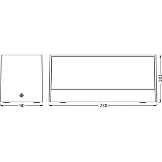 OSRAM LED udendørs væglampe ENDURA STYLE IDRI, Aluminium/grå/zink, Plast, Moderne
