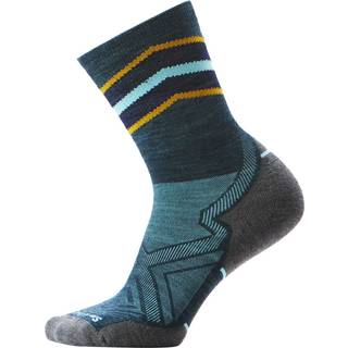 Smartwool Run Targeted Cushion Mid Crew Socks Str. L 42-45 Gul / Grå / Grøn / Blå