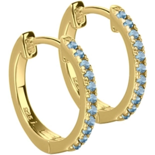 Aqua Dulce Ranva creoler 15mm forgyldt sølv - 4554