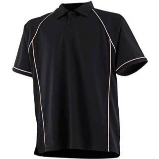 Finden+Hales FH370 Men´s Piped Performance Polo Black / White XS
