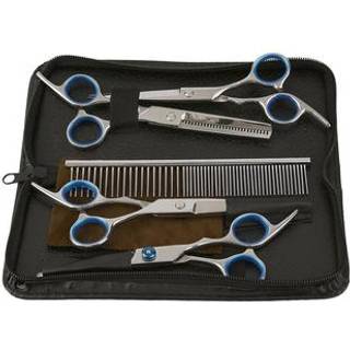 Professionelt dyreplejesaksesæt til hunde og katte - 6 stk.