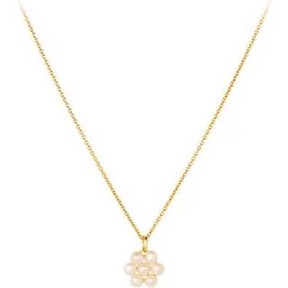 Pernille Corydon Bloom halskæde forgyldt sølv - e-428-gp
