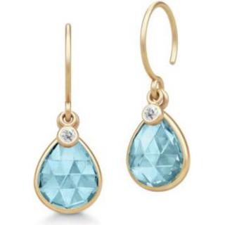 Julie Sandlau Leela øreringe - HKS750GDAQBLUCRCZ