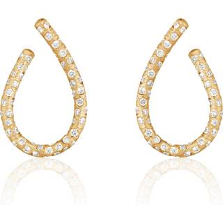 Dulong Kharisma Supernova øreringe, Lille m. diamanter, 18 karat guld