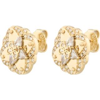 Guess JUBE05504JWYGT/U Damen-Ohrringe Ohrstecker Leaf Goldfarben
