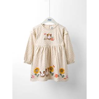 Jojo Maman Bébé JoJo Maman Bébé Frill Sleeve Appliqué Dress - 7480cm