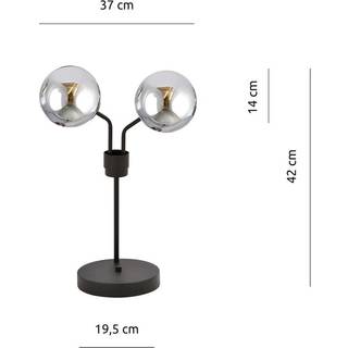 Nova LN2 Sort/Grafit bordlampe - Ø14 cm, E14, 230V, uden lyskilde
