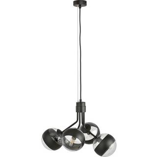 Nova 4 Sort/Stribe pendellampe - Ø14 cm, E14, 230V, uden lyskilde