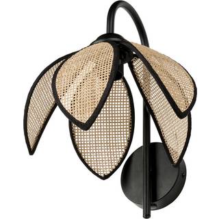 OSRAM Væglampe Decor Rattan Lotus, dæmpbar, Creme/amber, Stue/spisestue, Træ, Mediterran