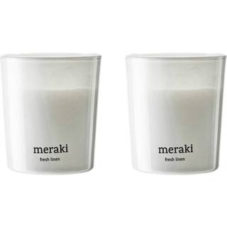 Meraki Meraki duftlys 12 timer 2-pak Fresh Linen