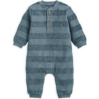 Mamas & Papas Mamas & Papas Blå Jacquard Stribet Romper
