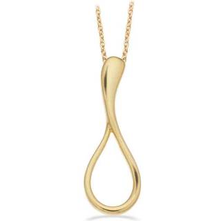 Scrouples halskæde i forgyldt med dråbevedhæng