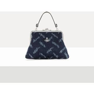 Vivienne Westwood Granny Frame Ripped Denim Crossover taske mørkeblå