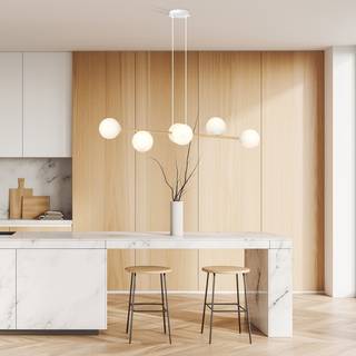Gravity 6 Hvid/Guld pendellampe - Ø14 cm, E14, 230V, uden lyskilde