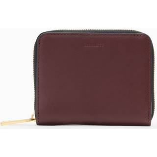 All Saints AllSaints Burgandi Red Lena Hex Zip Wallet