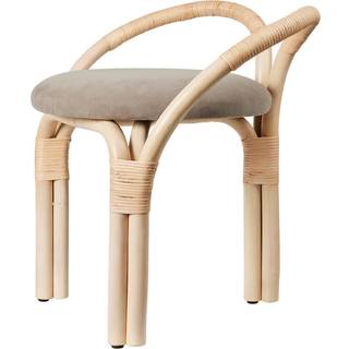 Gubi Bistra Skammel Natural Lakeret Rattan/Fustagno Limonta 002