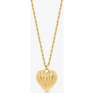 Jon Richard Jon Richard Plated Ridge Heart Long Pendant
