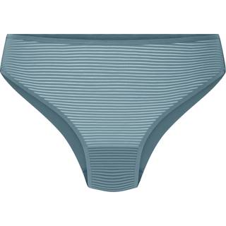 Hunkemöller Stripe Mesh usynlig brasiliansk trusse blå - XS