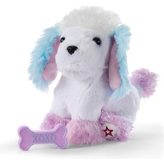 American Girl verkligen Me Tropical Taffy Poodle Pet med Pink Bow och Dog Bone Toy för Ages 6