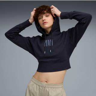 PUMA Premium Essentials Relaxed Graphic Hoodie Women, Clothing, New Navy, L