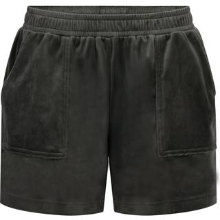 Hunkemöller Fløjlsshorts med lomme grøn - M
