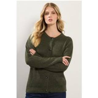 Lts Tall Khaki Green Knitted Button Cardigan 22-24 Lts | Tall Women's Cardigans