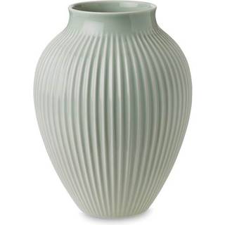 , vase, riller mintgrøn, 27 cm