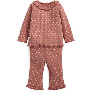 Mamas & Papas Mamas & Papas Pink Flowerbed Jersey Top & Bottoms Set