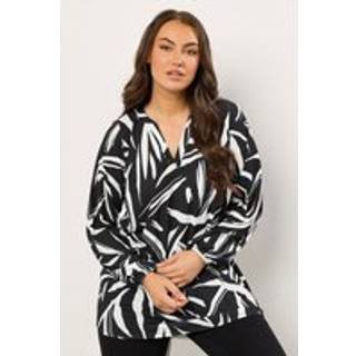 Evans Evans Notch Neck Black Jersey Shirt - 30-32