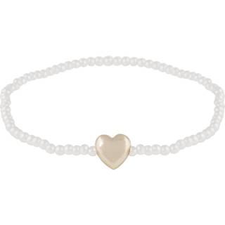 SNÖ of Sweden Armband Lovely Pendant Pearl 19cm - Vit/Guld 1363-3100-362-S - Unisex