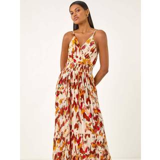 Roman Roman Red Abstract Tassel Trim Maxi Dress - EU 46 (UK 18)
