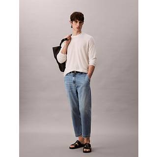 90's Tapered Cropped Jeans - Blue - 28