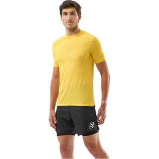 Compressport Trail Racing S/S T-Shirt Løbeshirt Herrer størrelse L farve beige