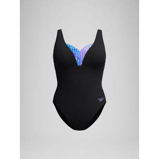 Women's Shaping Printed OpusGem Swimsuit Black/Blue - Purple