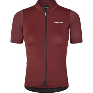 GripGrab Ride kortærmet cykeltrøje mørkerød dame - Størrelse Large