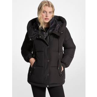 MK Quilted Hooded Puffer Jacket - Black - Michael Kors - L