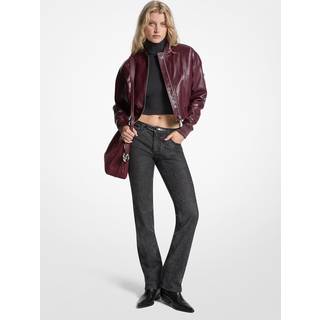MK Cropped Bomber Jacket - Red - Michael Kors - XL