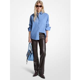 MK Cotton Poplin Shirt - Blue - Michael Kors - XS