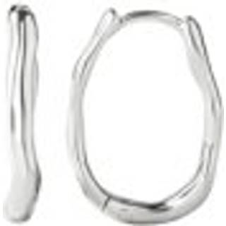OVAL MINARA HOOP SMALL | SILVER
