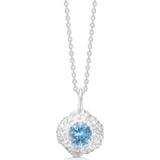 Studio Z Wild Cliff halskæde i sølv med blå cubic zirkonia