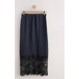 Next Satin Midi Nederdele Med Blondekant - 42