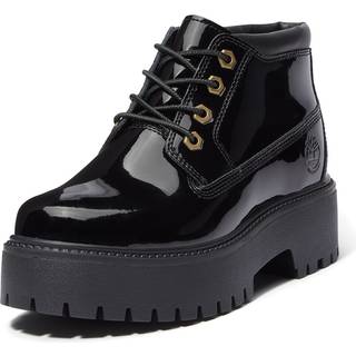 Stone Street Mid Lace Up Støvler, Black Patent, 37.5