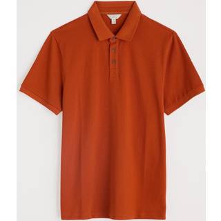 Seasalt Cornwall Seasalt Cornwall Red Mens Balefire Striped Polo Shirt In Cotton - small