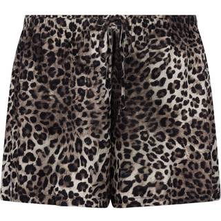Hunkemöller Vis Satin Shorts natbukser, leopard, Størrelse: S, Dame