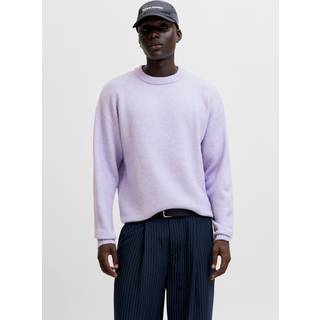 Ensfarvet Striktrøje