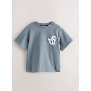 smALLSAINTS smALLSAINTS Slate Grey Younger Boys Orlando Logo Oversized Crew T-Shirt